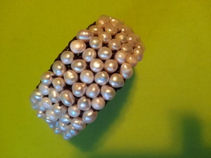 Schmuck: Verkaufe Armband mit echten weissen Perlen  Bild 6