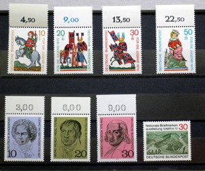 Briefmarken: BRD 1970  Einzelmarken und Sätze