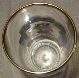 HT Trinkglas Bierglas älteres Andenkenglas 0,5 l Gruß aus Oberbayern Goldrand Abbildungen aus Bayern Bild 4