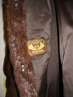 K Nutriajacke Pelzjacke Damenjacke Pelz Gr. 46 braun einwandfrei erhalten zum Tragen, umschneidern  Bild 5