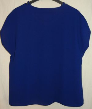 KA Bluse Tunika Gr. 44 Blau Polyester Sommerbluse ärmellos kaum getragen einwandfrei Damenbluse Bild 1