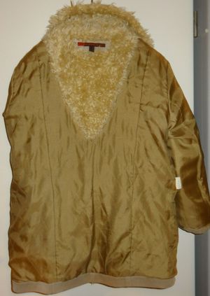 KA Esprit Jacke Lederjacke Gr. 38 Wildleder Schafleder Schaffell hellbraun wenig getragen Damen Klei Bild 10