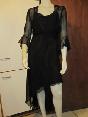 Ballkleid, Kleid festlich, schwarz mit Schulterweste Gr. 38 ChouChou Bild 2