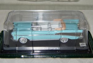 Chevrolet Bel Air Cabriolet Convertible 1957 Modell blau limitierte Auflage originalverpackt in 1:43