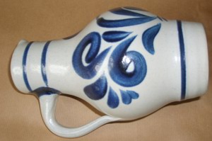 C Tonkrug salzglasierter Steinzeugkrug schönes Dekor ca.1l kaum gebrauch sehr gut erhalten Krug   Pr Bild 7