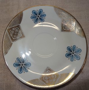 CM Schirnding Bavaria Untertasse Porzellan creme 15   4 Goldrand sehr gut erhalten Teller alt  