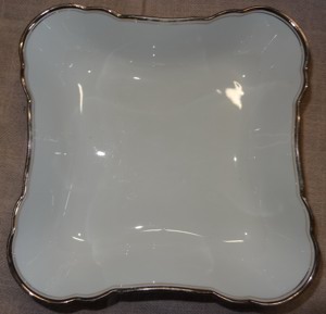 CM Schüssel Gemüseschüssel Alt 1 Stk Porzellan 19,5x5,5 weiß Goldrand gut erhalten  