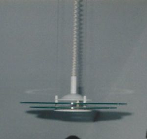 Halogen Esstischlampe mit Glasschirm,  Bild 4