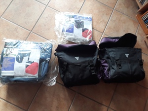 Fahrradgepäcktaschen in origin. Verpackung, mit vielen Reißverschlussfächer und Regenschutz Bild 2
