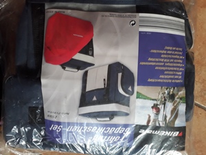 Fahrradgepäcktaschen in origin. Verpackung, mit vielen Reißverschlussfächer und Regenschutz Bild 1