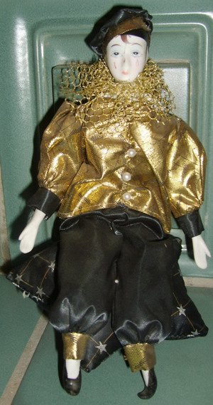 D Clownfigur Clown mit Gesicht Hände Füße aus Porzellan ca.25 cm sehr gut erhalten Dekoration  Gebra