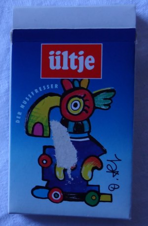 D Kartenhülle für Skatkarten 32 Blatt Werbeaufdruck Ültje gut erhalten