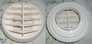 DD ASA Abdeckung für Schallschutzlüfterrohr   7,5 Gesamtabdeckung 14cm unbenutzt einwandfrei erhalte