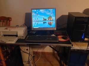 Computer, Stand-PC, Monitor, Drucker