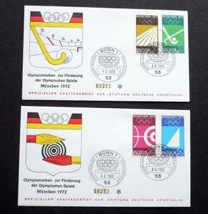 Briefmarken: BRD 1969  Olympia 1972
