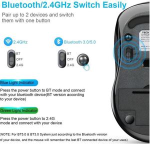 TECKNET EWM01832 Bluetooth Mouse 2.4G 4000DPI_6 Knöpfe_neuwertig Bild 2