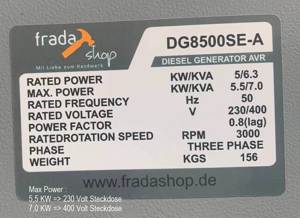  Notstrom Stromerzeuger Diesel Generator AVR ATS FB 7,0kw! +++ TOP Angebot ! +++ versandkostenfrei   Bild 10