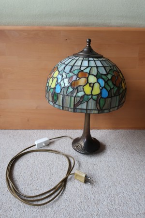 Tiffany Stil Tischlampe Tischleuchte 70er Jahre Goldkant Wuppertal Deutschland Bild 2
