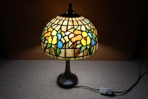 Tiffany Stil Tischlampe Tischleuchte 70er Jahre Goldkant Wuppertal Deutschland Bild 1