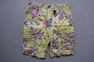 Jetlag Cargo Shorts floralem Muster Yellow Flower M 19-304 W32