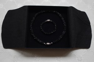 Schmuckset Collier Kette und Armband Spinell 925er Silber rhodiniert mit Magnetverschluss HSE24