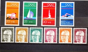 Briefmarken: BRD 1972-1973  Einzelmarken und Sätze Bild 2