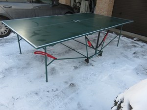 Tennis Tisch Kettler Wetter beständig aus Aluminium . Bild 5