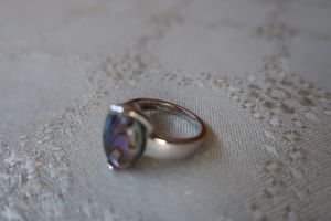 Abalone Ring 925er Silber rhodiniert oval Größe 17 QVC Bild 3