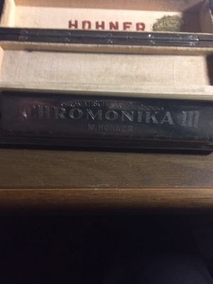 Hohner Chromonika III Vintage Mundharmonika Profi Instrument mit Box Bild 2