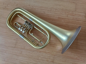 Basstrompete, Bassflügelhorn, Tenorhorn, Bass Trompete, Flügelhorn - restauriert Bild 4