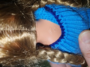 Original alte Schildkröt Puppenmädchen mit Haaren, stehend Bild 3