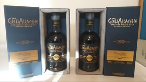 2x GlenAllachie 30 Years Batch 1 & 2 !!! Single Malt Scotch Whisky je 2000 RARE