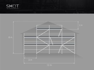 Giebelgerüst scaff 70 NEU scaffolding 8x12m Giebelwand steiger Baugerüst Arbeitsgerüst Versand 0 