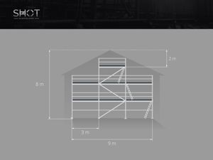 Arbeitsgerüst NEU 8x9m Giebelgerüst scaff 70 Baugerüst Ohne Versandkosten