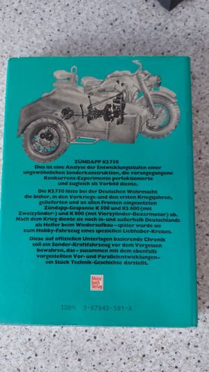 Zündapp KS 750, das überschwere Gespann Erstausgabe Motorbuch Verlag  Bild 2