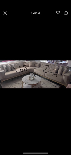 L sofa beige (nur selbstabholung) Bild 4