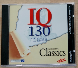 CD-ROM - IQ 130 - PC-Spiele - Intelligenz-Trainer - ab 0 Jahren
