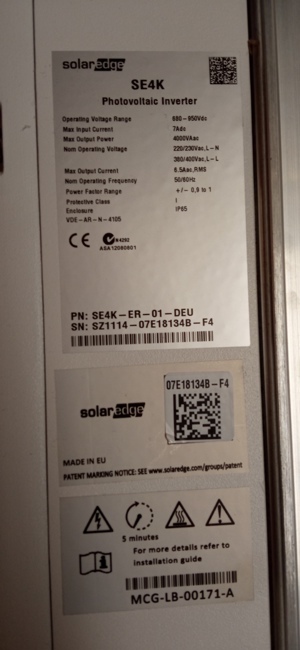 Solar Edge Wechselrichter mit Displey Bild 2