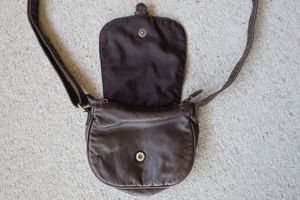 Umhängetasche Handtasche Görtz Bags Style No.: ND-1601 braun mit Reißverschluss Bild 5