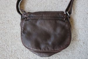 Umhängetasche Handtasche Görtz Bags Style No.: ND-1601 braun mit Reißverschluss Bild 4