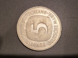 5 DM Münze von 1975 F sehr gut erhalten Bild 1