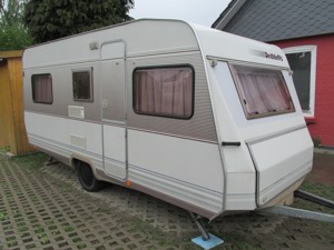 Rondo 470TK-1 mieten leihen - Wohnwagen mit Kinderzimmer Etagenbett - 5 Schlafplätze Bild 1