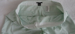 KA H&M Hose Hot Pans Gr. 42 hellgrün 100% Baumwolle 32cm kaum getragen gut erhalten  Damen Kleidung Bild 3