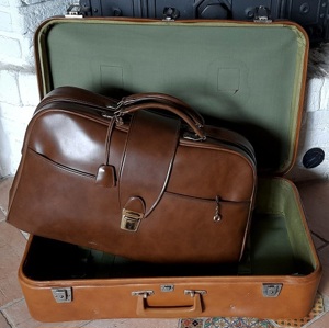 Vintage Kofferset aus den 60er Jahren bestehend aus Reisetasche und Koffer Bild 7