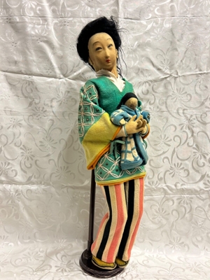 Puppe Poupee LENCI Puppe mit orientalischer japanischer Puppe Bild 3
