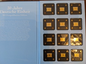 24 Stück 999er Feingoldbarren Edition Deutsche Einheit Bild 2