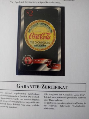 46er Telefonkarten-Collection  Coca Cola  Bild 5