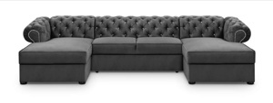 Ecksofa mit Schlaffunktion  Sofa Chesterfield  Couch   Wohnzimmer Bild 3