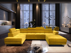 Ecksofa mit Schlaffunktion   Sofa-Form- U   Couch   Wohnzimmer Bild 6