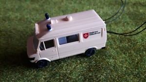 Modellbau Modellauto Wiking Praline Polizei RTW HO 1:87 NEU   Bild 4